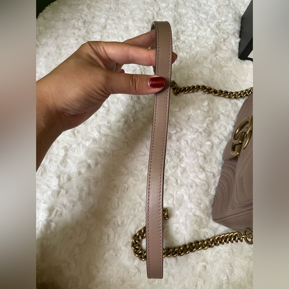 Gucci GG Marmont Dusty Pink Mini Top Handle Bag 🩷 - Picture 8 of 16